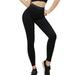 Womens Solid Full-length Bottom Yoga Pants Tummy Control Leggings Workout Stretch Jogger Leggings Active Wear Sport Wear Lounge Wear