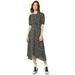 Scoop Womenâ€™s Smocked Waist Midi Dress