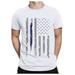 Mnycxen Men'S Summer 3D Digital Printing Independence Day T-Shirt Short Sleeve Blouse