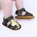 Baby Girls Boys Soft Summer Sandals Casual Dress Shoe,Cute Giraffe Close Toes Snap Kids Crib Shoes Non-Slip Soft Rubber Soles First Walking Shoes for Toddler Girls 0-18 Month Summer Beach Shoes,Black