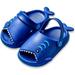 Toddler Clogs Slippers, Shark Sandals Girls Boys Cute Cartoon Slides Slip-on Garden Shoes for Beach Pool Shower Slippers(Blue,160mm)