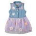 Altsales Summer Kids Baby Girl Outfits Denim Sleeveless Tutu Dress Toddler Girls Party Flower Tulle Waist Dresses 2-8Y