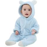 Autumn Winter Baby Clothes Baby Coral fleece Hoodies Clothes Baby Girls Boys Clothesr Newborn Toddle Baby Clothing,Cartoon Bear Warm Fleece Bodysuit,Muti-Color Optional,S-XL