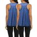 MAWCLOS Women Lady Racerback Sleeveless Activewear Tank Tops Yoga Workout Vest Fitness Running Gym Jogger Casual Loose Tunic T Shirt 2Pack