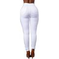 Tetyseysh Women Pencil Stretch Pants Denim Skinny Jeans High Waist Trousers