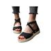 Daeful Womens Wedge Heel Sandals Espadrille Ladies Ankle Strap Flat Platform Shoes