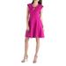 24/7 Comfort Apparel Women's Scoop Neck A Line Dress with Keyhole Detail