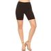 Women's Casual Solid Slim Fit High Waist Comfy Stretch Elastic Waistband Bodycon Biker Shorts Made in USA