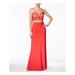 ADRIANNA PAPELL $279 New 1190 Red Beaded Sequined 2 Pc Dress 10 Petites B+B