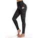 Women Tummy Control Stretch Yoga Pants High Waisted Printing Leggings Seamless Compression Pants for Workout Athletic Cycling Running