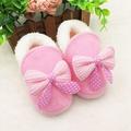 Kids Baby Snow Boots Cute Bowknot Cozy Shoes Winter Warm Thick Cotton Bootie Soft Sole Casual Shoes Bottom Non-slip Plush Prewalker