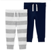 Carter's Baby Boys 2-Pack Pull-On Pants, Infant Boy's Multi Size 9 Months,