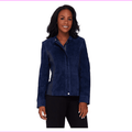 Isaac Mizrahi Live! Suede Jacket w/ Lamb Leather Quilted Details, Size 8, $194