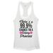 Funny Womenâ€™s Basic Tank Top "There's A 99.9% Chance I'm A Disnâ€� Yoga Shirt Small, White