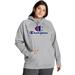 Champion Womens Plus Powerblend Fleece Hoodie, 2X, Oxford Grey, 2X, Oxford Grey