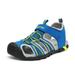 Dream Pairs Kids Boys Girls Sandals Toddler Summer Beach Slippers Flip Shoes 170813-K Royal/Neon/Green/Light/Grey Size 11