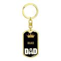 Cat Keyring Gift Raas Cat Dad King Swivel Keychain Stainless Steel Or 18k Gold