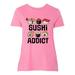 Inktastic Sushi Addict Funny Sushi Gift Adult Women's Plus Size T-Shirt Female