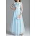 Junior Embroidered High Neck Dinner Party Dress