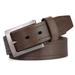 Marino Avenue Men?s Genuine Leather Belt, Classic Jean Style, 1.5" Width - Coffee Brown - 32 (Waist: 30)