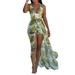 DYMADE Women Sleeveless Summer Floral Print Maxi Dress Casual Mini Playsuit Jumpsuit