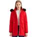 Womens Winter Warm Hooded Anorak Jacket Heavyweight Thicken Long Parka Jacket Trench Coat Zip Up Outerwear Jacket