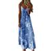 VEAREAR summer dress Polyester Floral Print Large Swing Plus Size Light Blue,Maternity,Maxi,Plus size,Beach,party