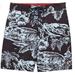 Nautica Men's Swim E-board Short. Elastic Waist, Inner Key Pocket, Mesh Brief Lining (Brown Floral, Medium)