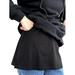 Sunisery Women's Adjustable Layering Fake Top Lower Sweep Skirt Set Casual Basic Elastic High Waist Skirt Half-Length Splitting