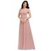 Ever-Pretty Women's Elegant A-Line Ruched Night Party Cocktail Maxi Dresses for Women 00925 US14