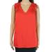 RALPH LAUREN Womens Red Sleeveless V Neck Top Size M