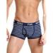 MAWCLOS Flex Fit Breathable Boxer Briefs Swim Trunks for Men Boys Regular Rise Chic Stripe Print Underwear with Fly (1-3 Pack)