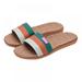 Saient Summer Flax Slippers Rainbow Color Flip Flops Women Men Linen Indoor Floor Shoes Casual Flat Sandals