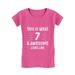 Tstars Girls 7th Birthday Gift Birthday Gift for 7 Year Old Tshirt 7 and Awesome Looks Like Seven Year Old Birthday Gift Birthday Party B Day Girls Fitted Kids T Shirt
