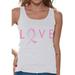 Awkward Styles Love Tank Top for Women Love Ribbon Tank Women's Breast Cancer Awareness Tank Top Cancer Support Ribbon Sleeveless Shirt Pink Ribbon Tank Top Cute Gifts for Breast Cancer Survivor