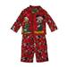 Disney Little Boys Red Green Mickey Pluto Christmas Print 2 Pc Pajama Set