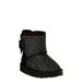 Josmo Glitter & Bows Faux Shearling Ankle Boot (Little Girls & Big Girls)