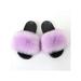 Womens Fur Slides Fluffy Slides faux fur slides Furry Open toe Slippers Size US