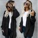 Womens Long Sleeve Hooded Cardigan Ladies Casual Winter Plush Coat Plus Size