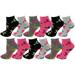 12 Pairs of Womens Breast Cancer Awareness Ankle Socks, Athletic Sport Sock