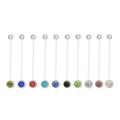 10PCS Navel Belly Button Ring Pregnancy Maternity Flexible Clear Long Belly Button Rings Navel Retainer Body Piercing