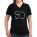 CafePress - Faux Rhinestone 50Th B Women's V Neck Dark T Shirt - Women's V-Neck Dark T-Shirt