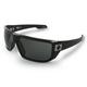 McCoy Wrap Sunglasses Shiny Black with Grey Lens