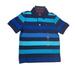 Tommy Hilfiger Kids Polo Shirt Boys Classic Striped Blue and Black XS (4-5)