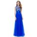 Ever-Pretty Women's Tulle Formal Party Dress A-line Prom Dress for Wedding 08899 Sapphire Blue US10