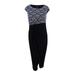 Connected Women's Plus Size Sequined Lace Faux-Wrap Gown