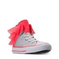 Converse Block Party High Top Girls/Child shoe size 4 Casual 658060F Pure Silver/Hot