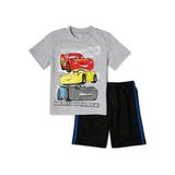 Disney Pixar Cars Baby Boy & Toddler Boy T-Shirt & Shorts Outfit Set, 2-Piece (12M-4T)