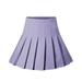 Binpure Female Skirt, Solid Color High Waist Pleated Skirt Mini Dress Leisure Wear for Women