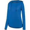 The Augusta Sportswear Ladies' Shadow TonalÂ Heather Hoodie - ROYAL - M